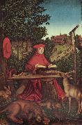 Lucas Cranach Portrat des Kardinal Albrecht von Brandenburg als Hl. Hieronymus im Grunen Sweden oil painting artist